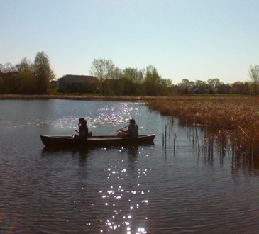 canoe on water