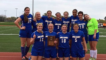 The Anoka-Ramsey Community College Women’s Soccer team (shown) claimed the 2016 NJCAA District D Championship on Saturday, Oct. 29 in the Chicago area. The team will play in the NJCAA Division III National Tournament Nov. 10 - 13 in Toms River, New Jersey.