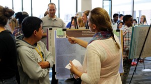 Anoka-Ramsey Community College students present their undergraduate research as part of the college’s recent Outstanding Scholarship, Creative Activities and Research Symposium (OSCARS).